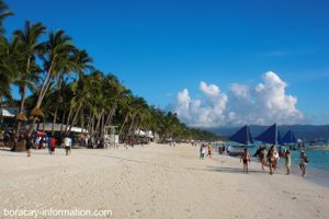 The White Beach on Boracay Island